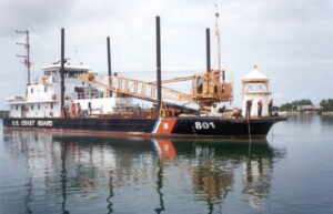 1995 Coast Guard barge Hudson moving Pacific Light to Islamorada